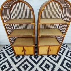 Hi-River Japanese Arched Bookshelf Boho MidCentury -Home Furnishings Store 1500 1500 frame 0 7850