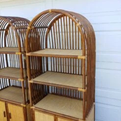 Hi-River Japanese Arched Bookshelf Boho MidCentury -Home Furnishings Store 1500 1500 frame 0 7855