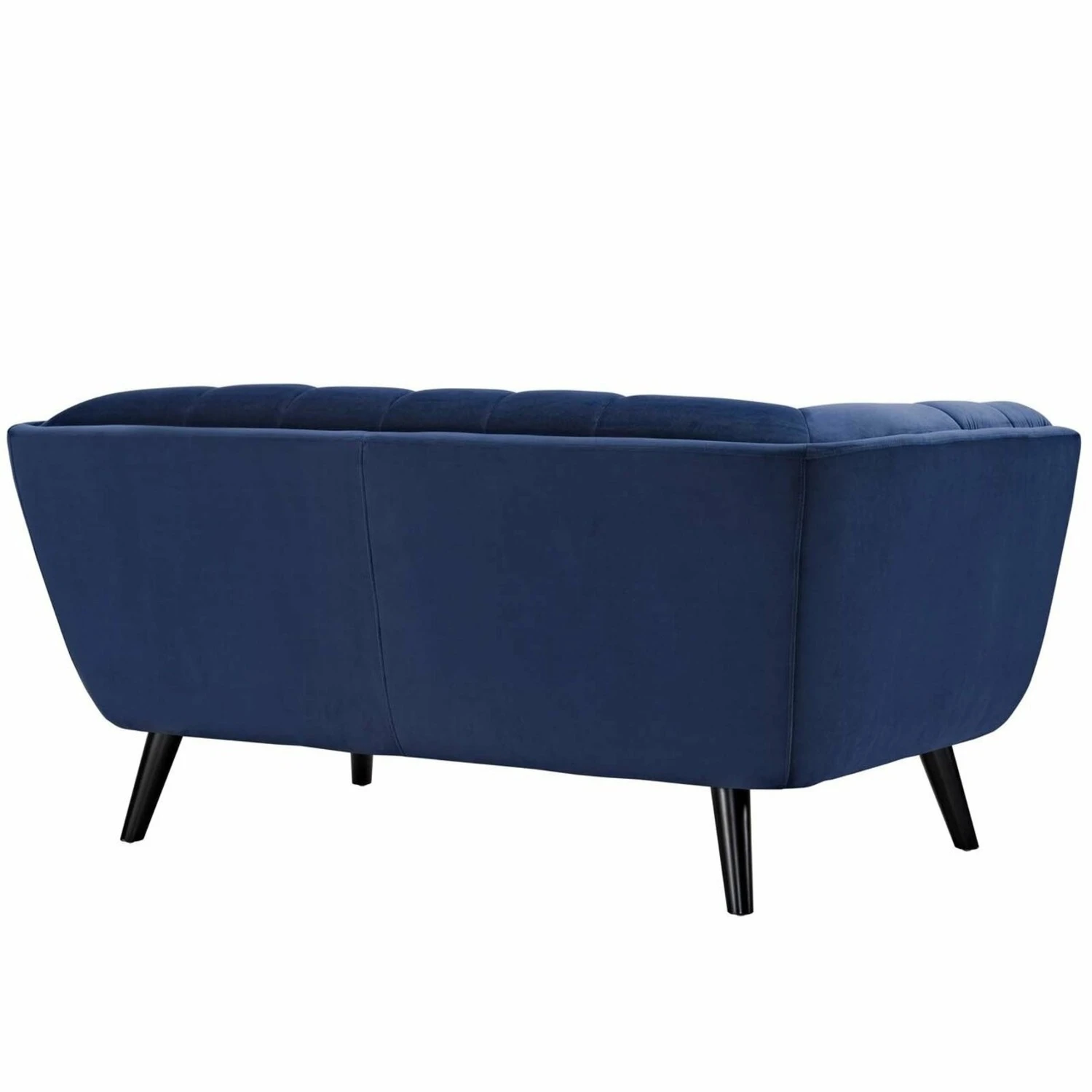 Other Modern Loveseat In Navy Velvet Polyester Finish 6 Other Modern Loveseat In Navy Velvet Polyester Finish - Image 4