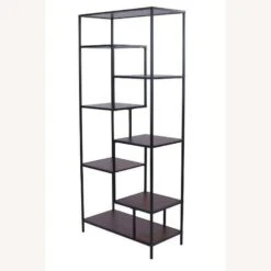 Other Rustic Bookcase In Walnut W/ Black Metal Frame 9 Other Rustic Bookcase In Walnut W/ Black Metal Frame -Home Furnishings Store 1500 1500 frame 0 7939