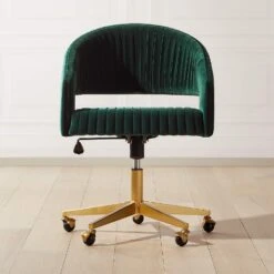 CB2 Channel Green Velvet Office Chair 9 CB2 Channel Green Velvet Office Chair -Home Furnishings Store 1500 1500 frame 0 8194