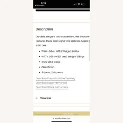 Other Ethnicraft Solid Oak Armoire / Wardrobe -Home Furnishings Store 1500 1500 frame 0 8233