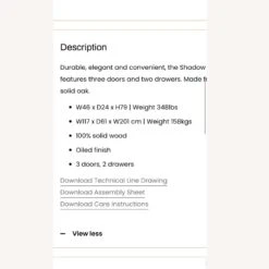 Other Ethnicraft Solid Oak Armoire / Wardrobe -Home Furnishings Store 1500 1500 frame 0 8235