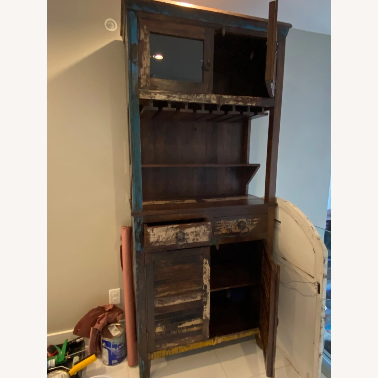 Unique Distressed Wood Bar Unit 5 Unique Distressed Wood Bar Unit - Image 3