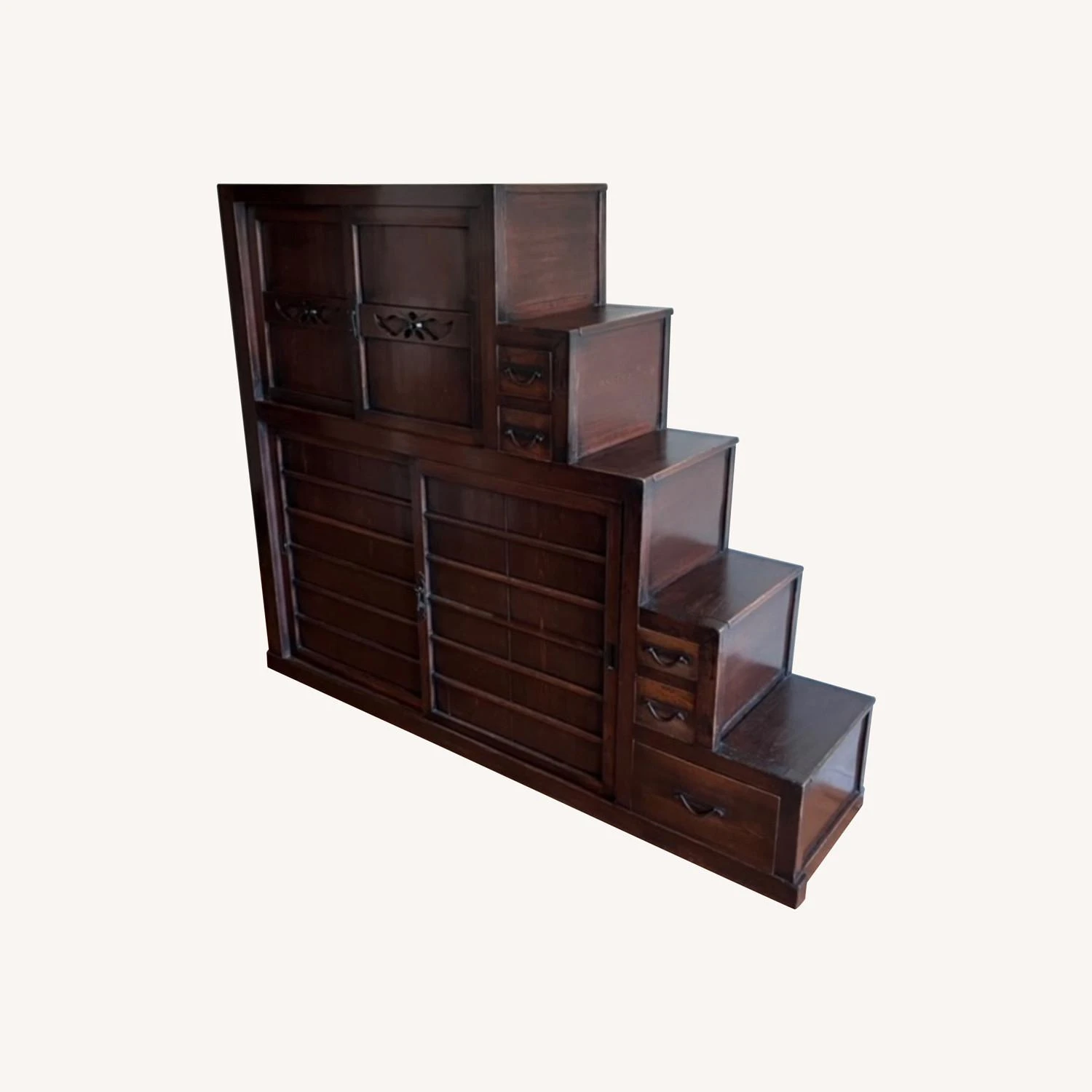 Vintage Japanese Tansu Chest 4 Vintage Japanese Tansu Chest - Image 2