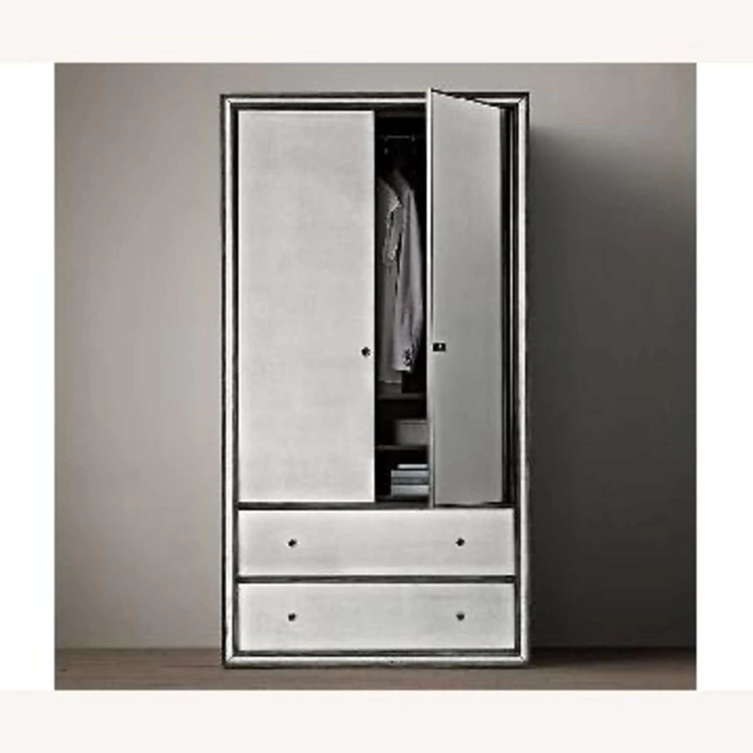 Restoration Hardware Strand Mirrored Armoire 4 Restoration Hardware Strand Mirrored Armoire - Image 2