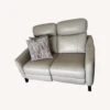 Other Grey Leather Power Reclining Loveseat