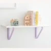 Pottery Barn White Shelf With Lavender Metal Brackets 2 Pottery Barn White Shelf With Lavender Metal Brackets -Home Furnishings Store 1500 1500 frame 0 8446