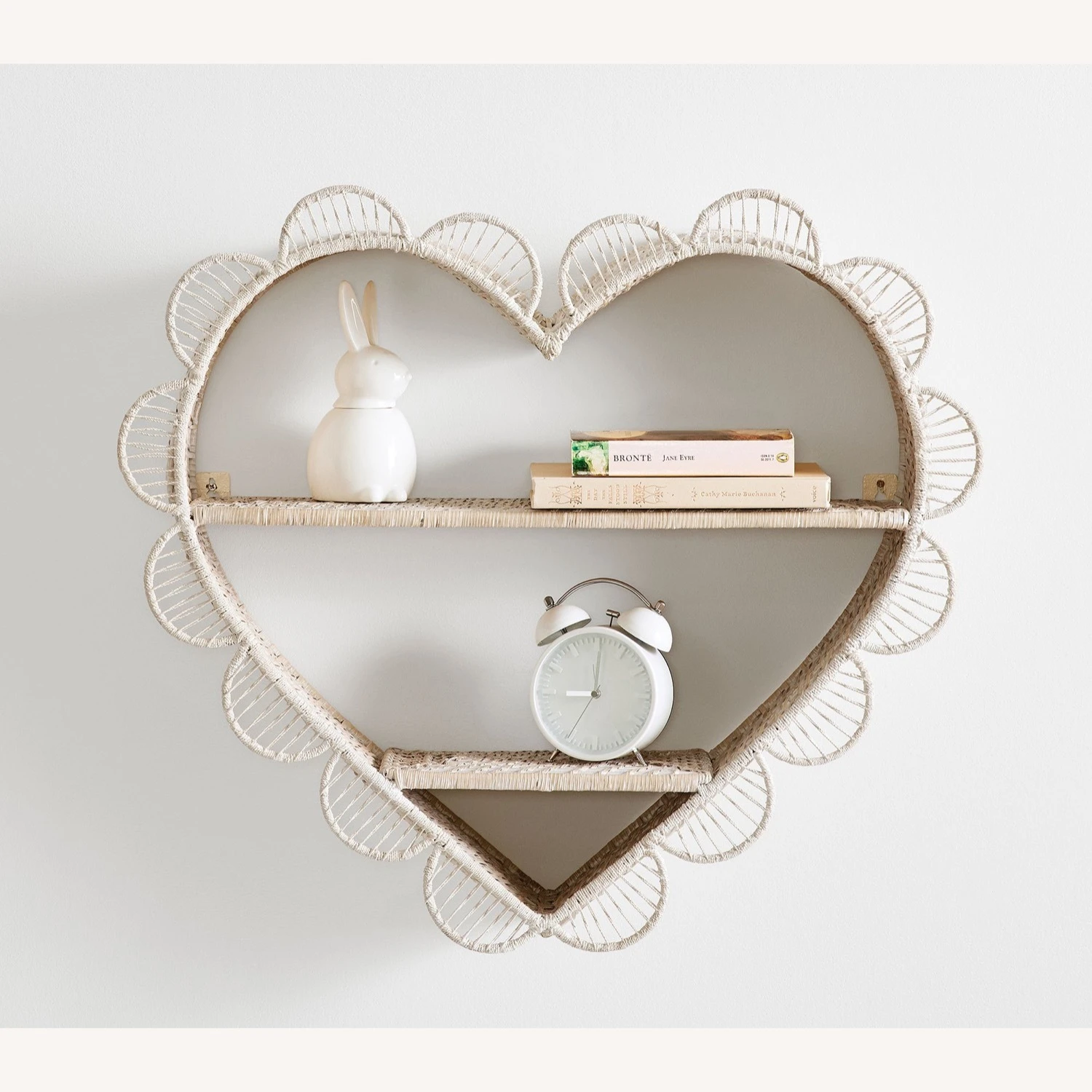 Pottery Barn Quinn Rattan Heart Shelf 4 Pottery Barn Quinn Rattan Heart Shelf - Image 2