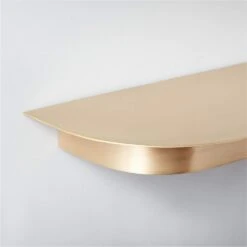 CB2 Collar Brass Wall Shelf Small 18" -Home Furnishings Store 1500 1500 frame 0 8597