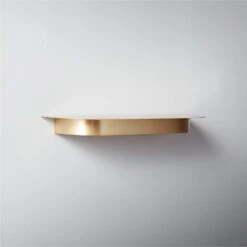 CB2 Collar Brass Wall Shelf Small 18" -Home Furnishings Store 1500 1500 frame 0 8601