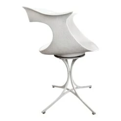 Erwine & Estelle Laverne White Lotus Swivel Chair