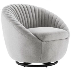 Other Armchair In Light Gray Fabric W/ Vertical Tufting -Home Furnishings Store 1500 1500 frame 0 8710