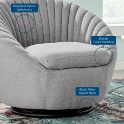 Other Armchair In Light Gray Fabric W/ Vertical Tufting -Home Furnishings Store 1500 1500 frame 0 8715