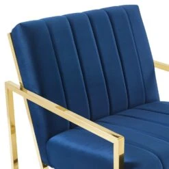 Other Armchair In Velvet Navy Fabric & Gold Frame Finish -Home Furnishings Store 1500 1500 frame 0 8737