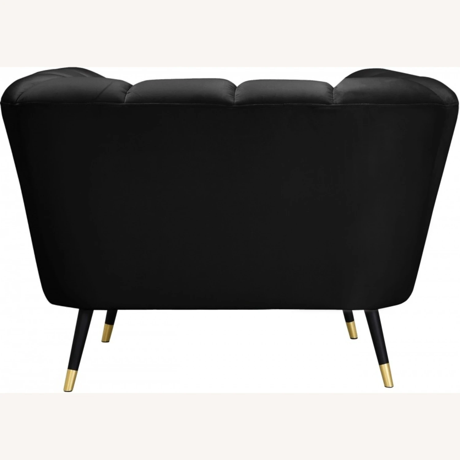 Other Chair In Black Velvet & Black Legs W/ Gold Tips 6 Other Chair In Black Velvet & Black Legs W/ Gold Tips - Image 4