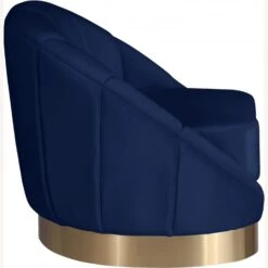 Home Furnishings Store 10 Other Chair In Shell-Shaped Navy Velvet Finish