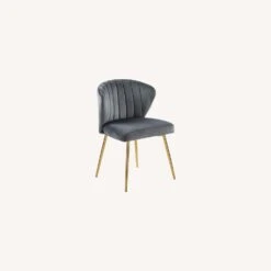 Other Chair In Grey Velvet W/ Channel Tufted Curved Back -Home Furnishings Store 1500 1500 frame 0 8957