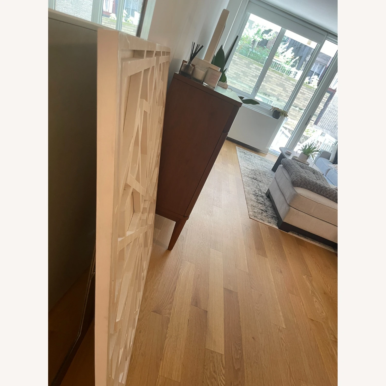 Graphic Wood Square Dimensional Wall Art Whitewash 4 Graphic Wood Square Dimensional Wall Art Whitewash - Image 2