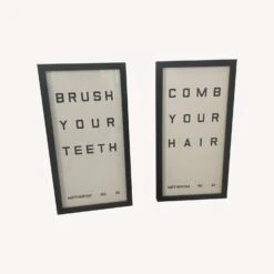 2 Pottery Barn Bathroom Reminders Framed Prints