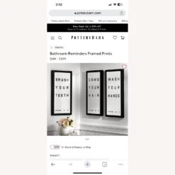 2 Pottery Barn Bathroom Reminders Framed Prints -Home Furnishings Store 1500 1500 frame 0 9130