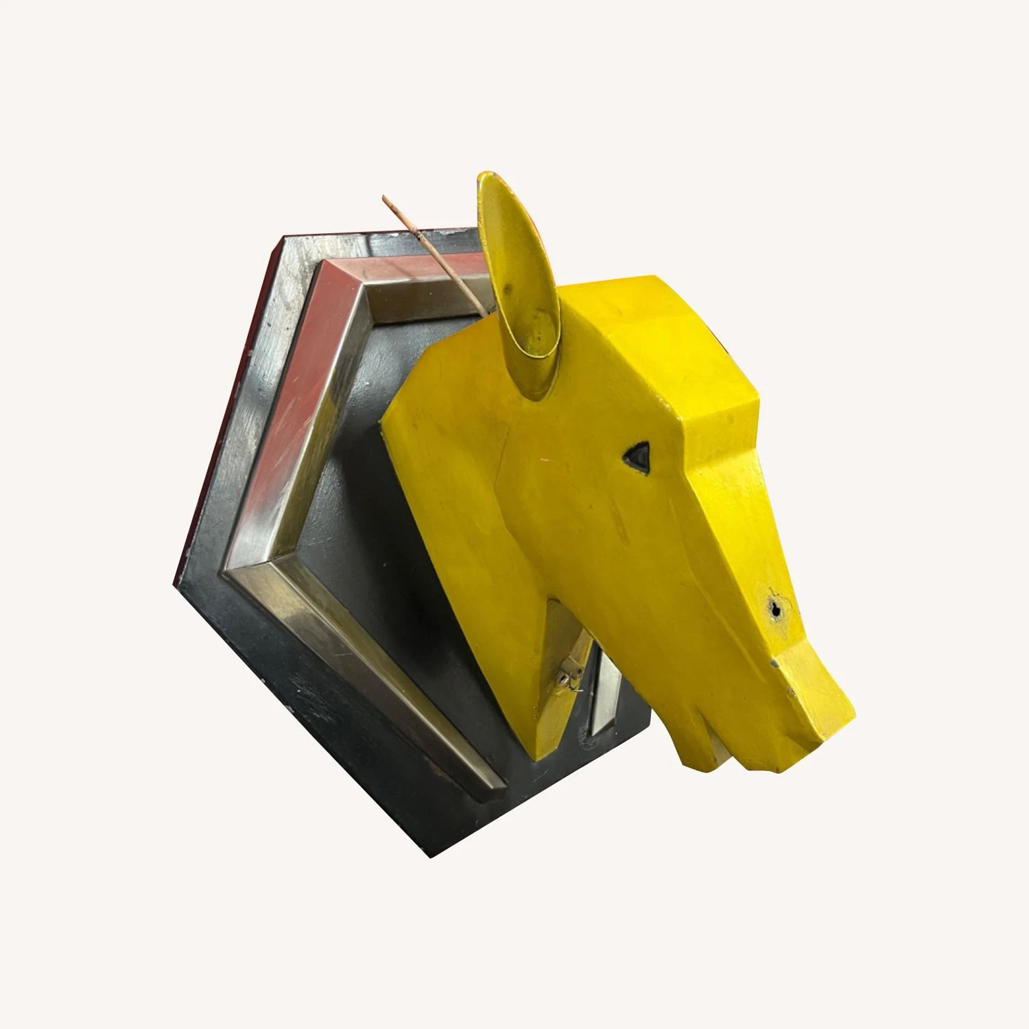 Antique Horse Head Bust In Metal From France 4 Antique Horse Head Bust In Metal From France - Image 2