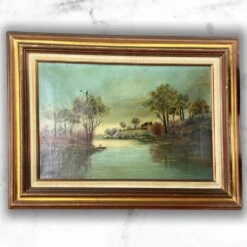 Antique 1912s Signed By Artist Oil Painting -Home Furnishings Store 1500 1500 frame 0 9309