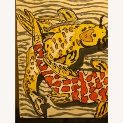 Art Painting Of "Koi Fish " With Signature