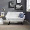 Other Loveseat In White Fabric W/ Black Wood Legs -Home Furnishings Store 1500 1500 frame 0 971
