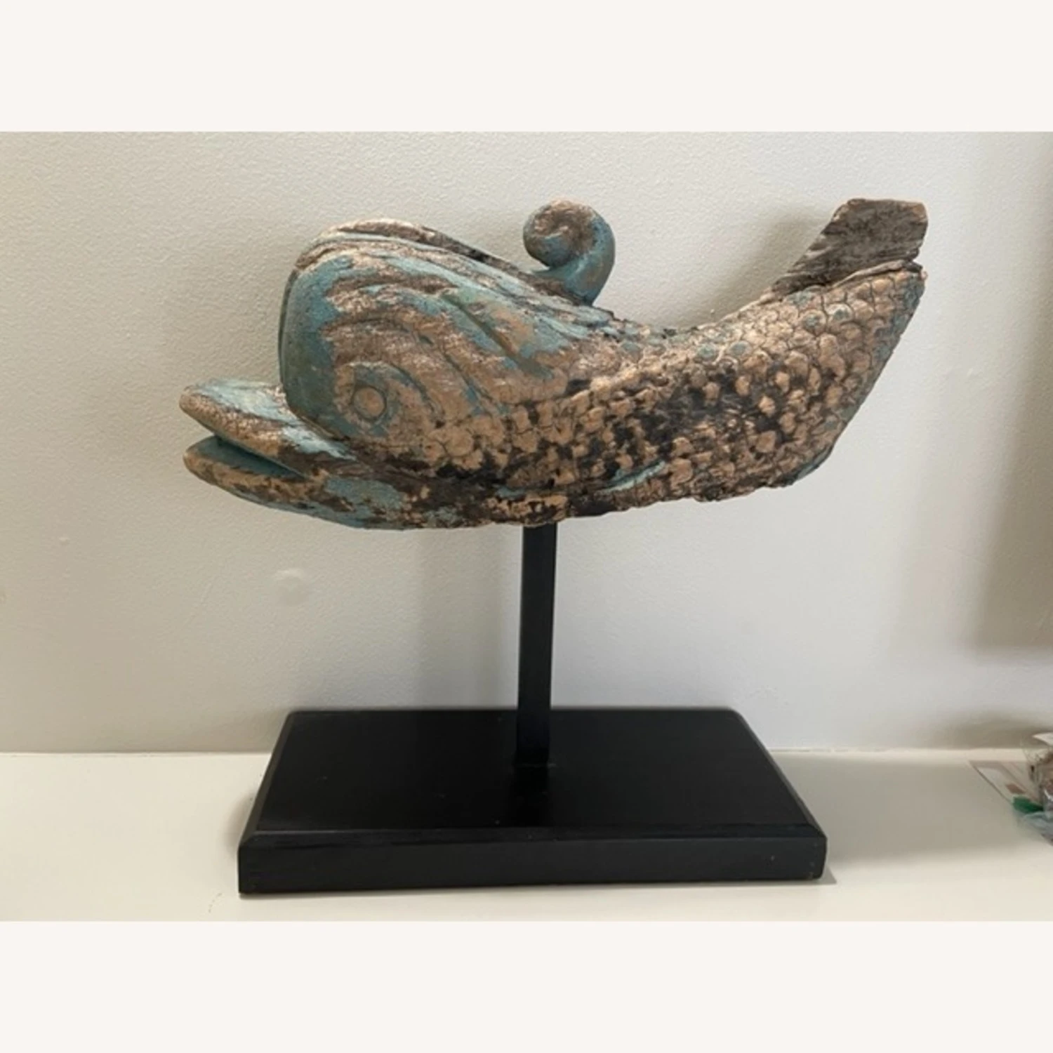 VintageHand Carved Wood Figurehead ~ Dolphin 8 VintageHand Carved Wood Figurehead ~ Dolphin - Image 6