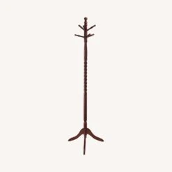 Other Coat Rack In Merlot Finish With Turned Details