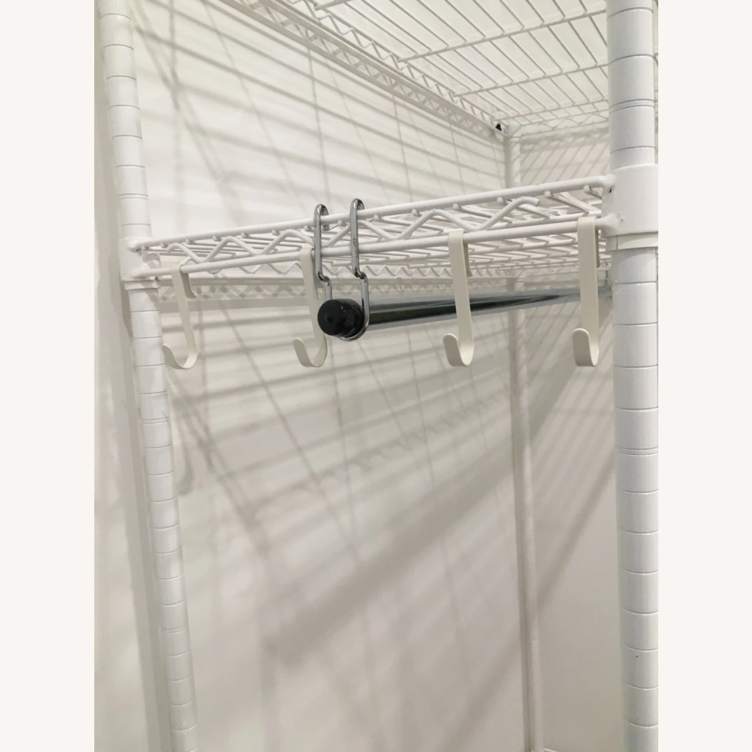 InterMetro Large White Clothes Rack 3 InterMetro Large White Clothes Rack