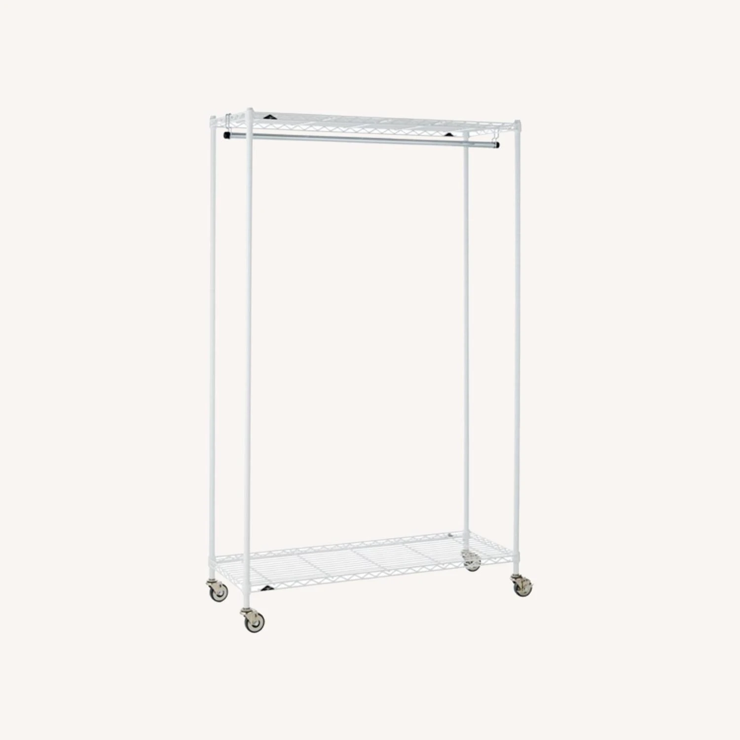 InterMetro Large White Clothes Rack 4 InterMetro Large White Clothes Rack - Image 2