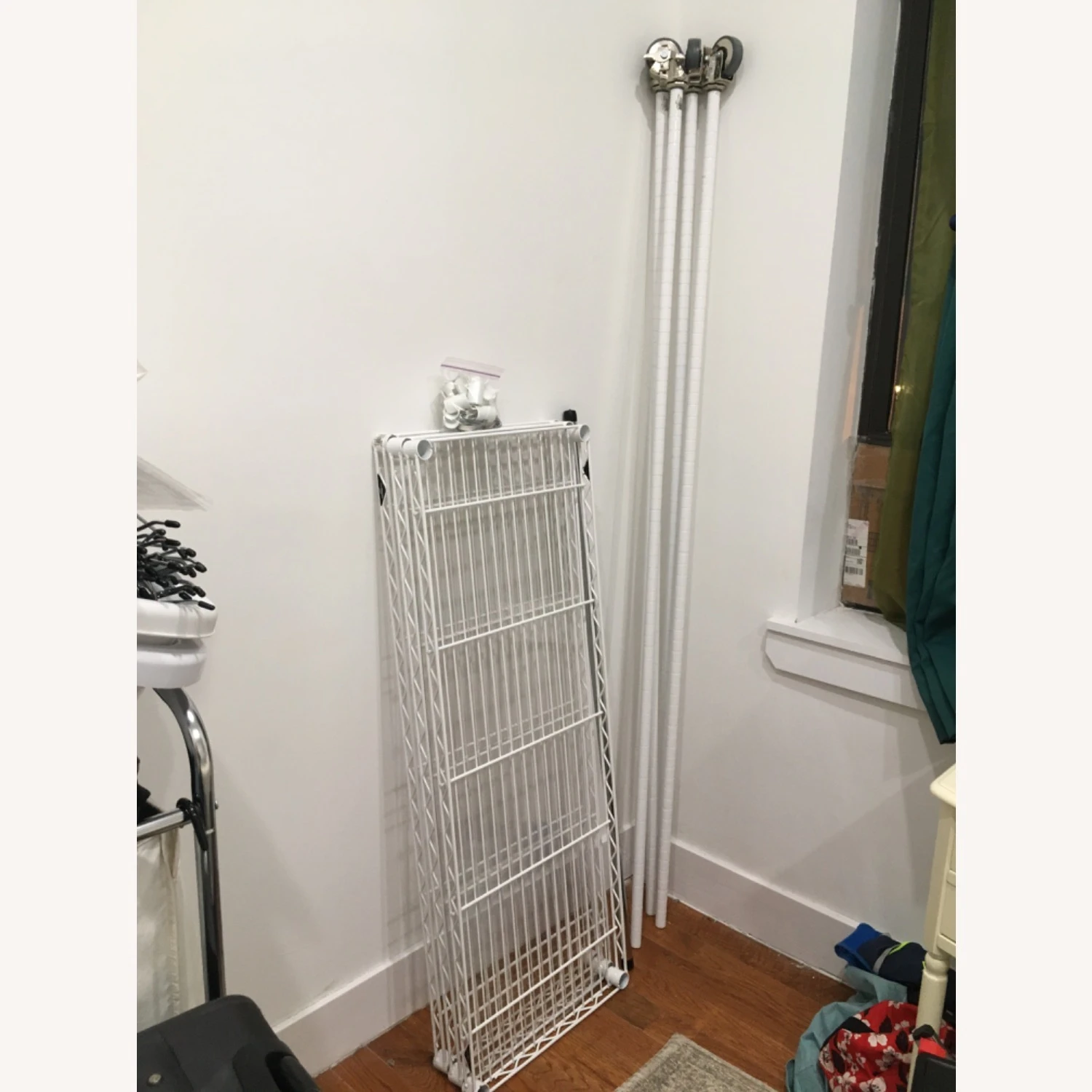 InterMetro Large White Clothes Rack 7 InterMetro Large White Clothes Rack - Image 5