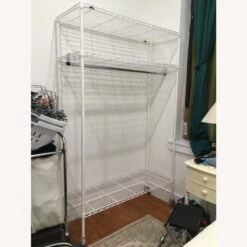 InterMetro Large White Clothes Rack 15 InterMetro Large White Clothes Rack -Home Furnishings Store 1500 1500 frame 0 9851