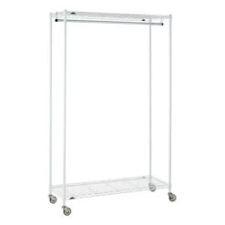 InterMetro Large White Clothes Rack 17 InterMetro Large White Clothes Rack -Home Furnishings Store 1500 1500 frame 0 9853