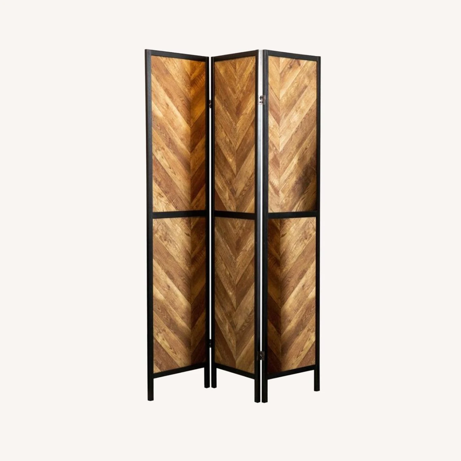 Other 3-Panel Screen In Rustic Tobacco & Black Finish 5 Other 3-Panel Screen In Rustic Tobacco & Black Finish - Image 3