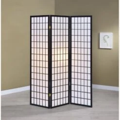 Other 3-Panel Screen In White Paper & Black Grid Design -Home Furnishings Store 1500 1500 frame 0 9879