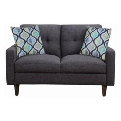 Other Mid Century Style Loveseat In Dark Grey Fabric -Home Furnishings Store 1500 1500 frame 0 988