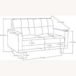 Other Mid Century Style Loveseat In Dark Grey Fabric -Home Furnishings Store 1500 1500 frame 0 990