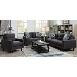 Other Mid Century Style Loveseat In Dark Grey Fabric -Home Furnishings Store 1500 1500 frame 0 991