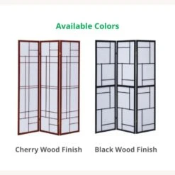 Other 3-Panel Screen In White Paper W/Cherry Wood Finish -Home Furnishings Store 1500 1500 frame 0 9913