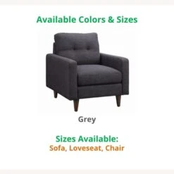 Other Mid Century Style Loveseat In Dark Grey Fabric -Home Furnishings Store 1500 1500 frame 0 992