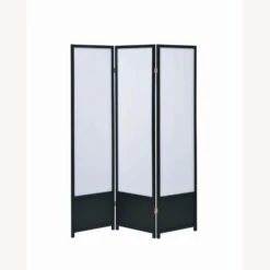 Other 3-Panel Screen In Translucent W/ Black Wood Frame