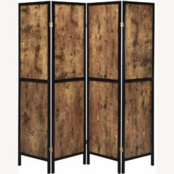 Other 4-Panel Screen In Antique Nutmeg W/ Solid Panels