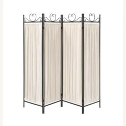 Other Folding Screen In Beige Fabric & Black Metal -Home Furnishings Store 1500 1500 frame 0 9985