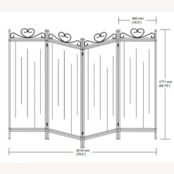Other Folding Screen In Beige Fabric & Black Metal -Home Furnishings Store 1500 1500 frame 0 9987