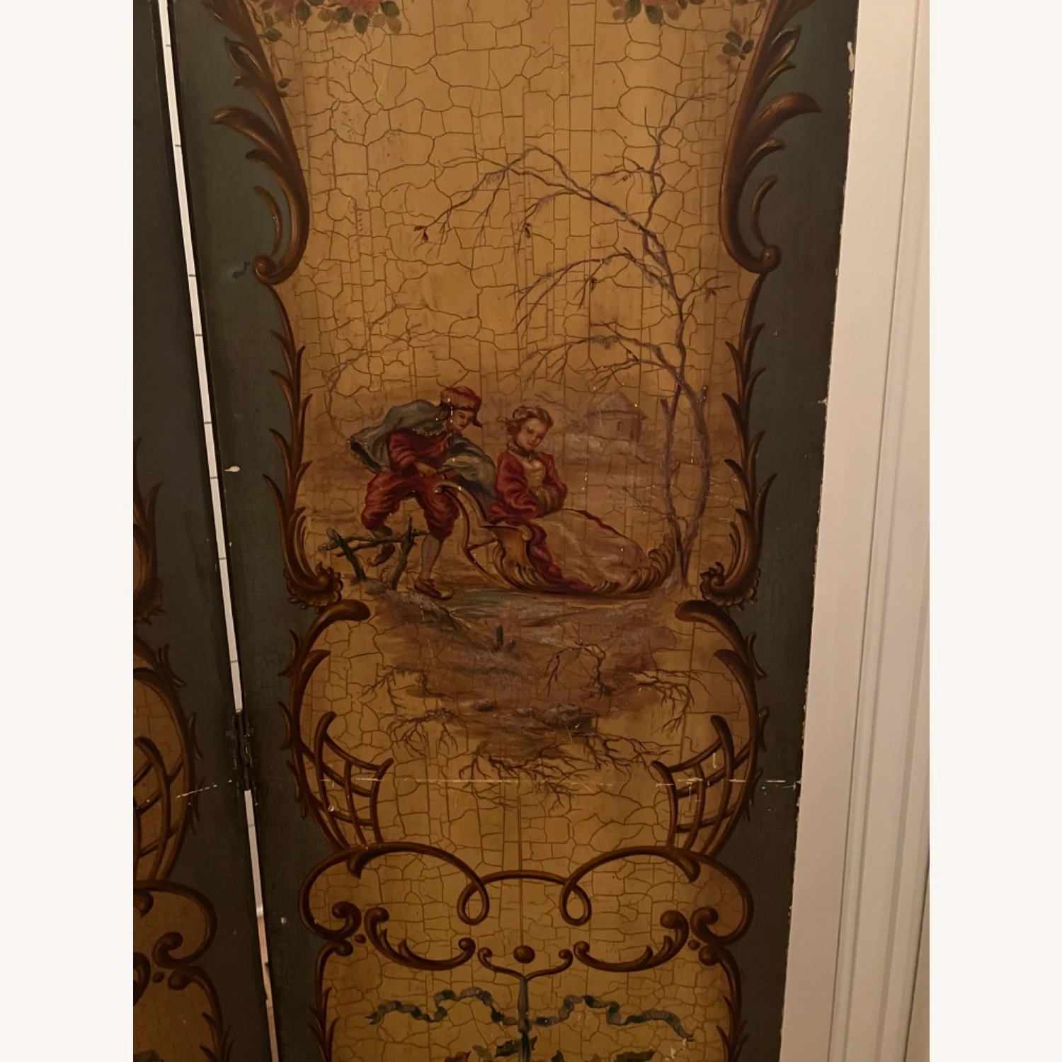 Antique Folding Room Divider 7 Antique Folding Room Divider - Image 5